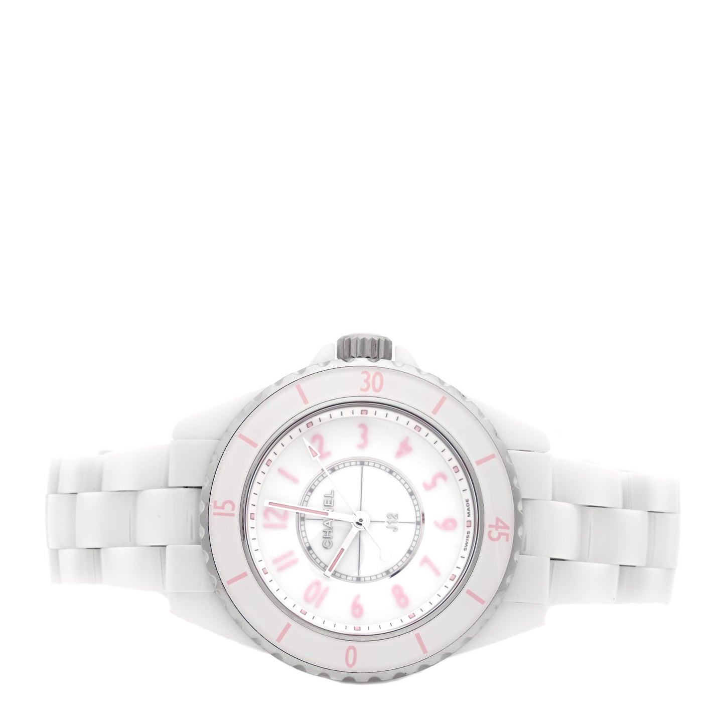Stainless Steel Ceramic 33mm J12 Quartz Watch Blush