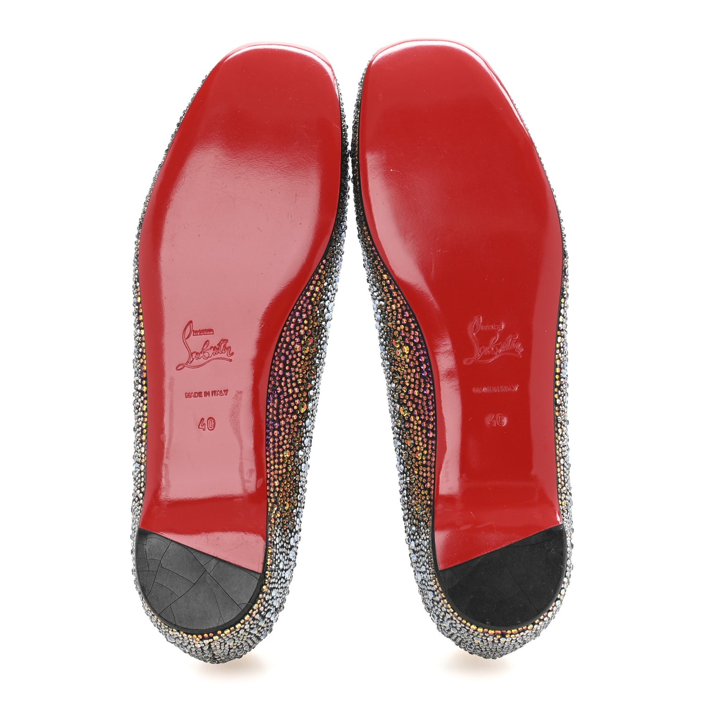 Suede Burma Strass Gozul Flats 40 Multicolor