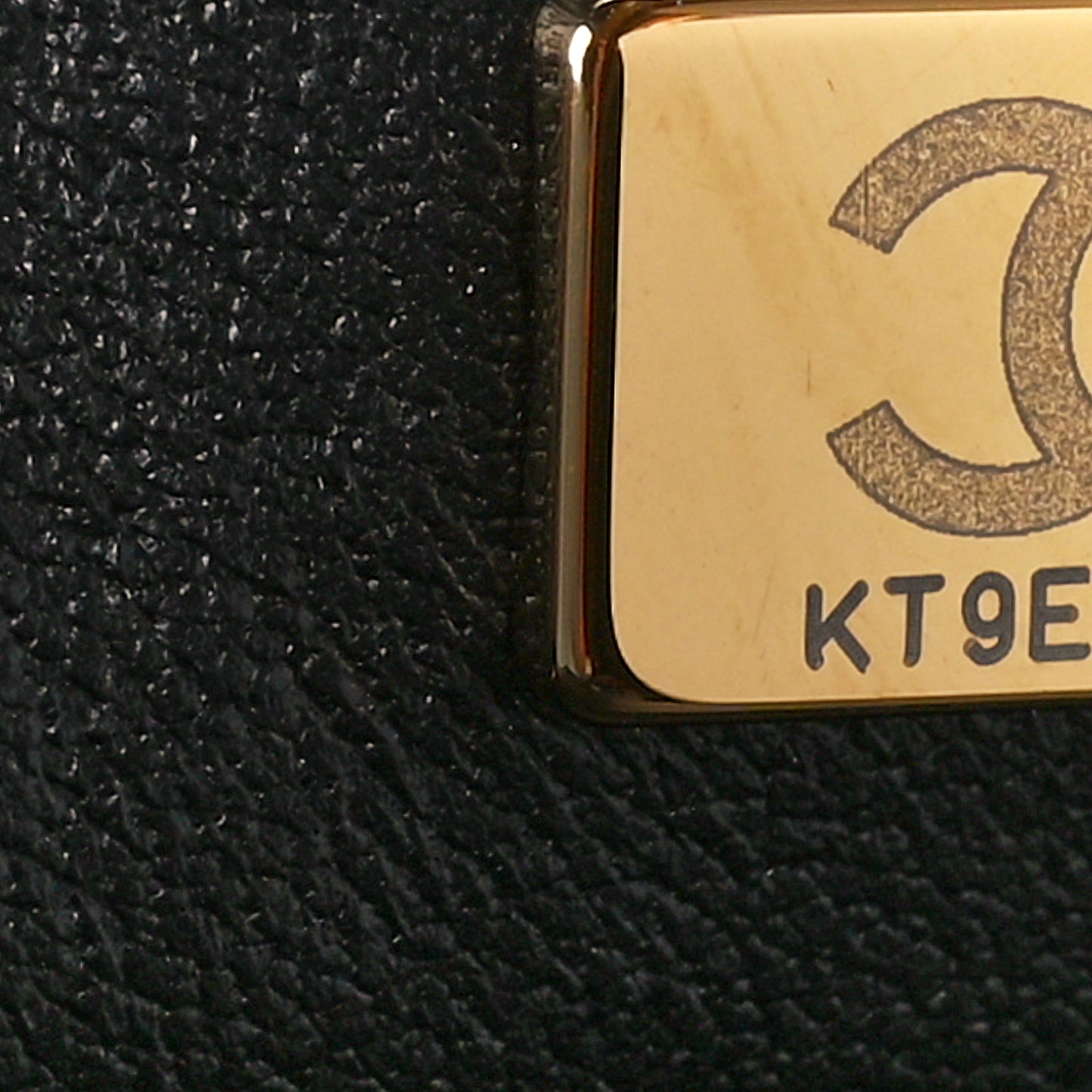 Lambskin Pearl Crystal Quilted Mini CC Lion Charm Top Handle Rectangular Flap Black