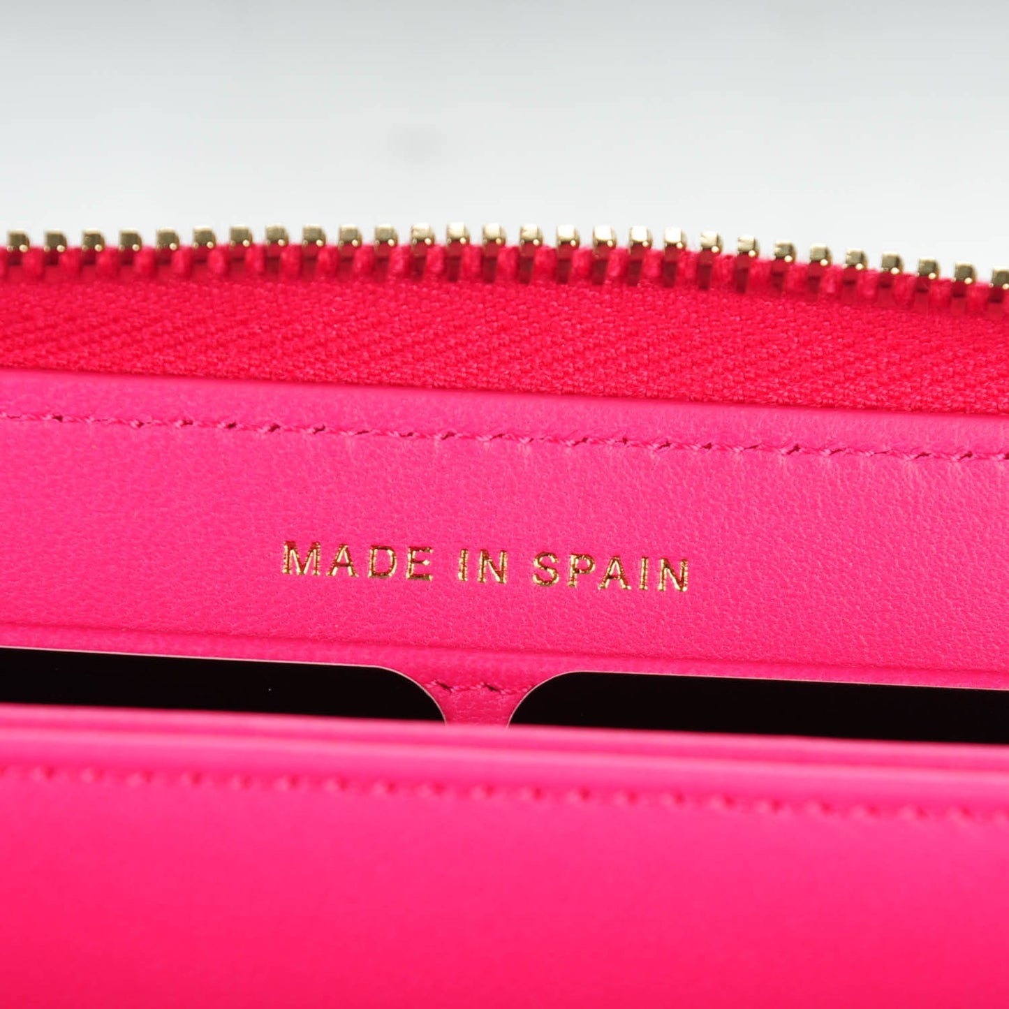 Lambskin Quilted Large Gusset Zip Around Wallet Pink