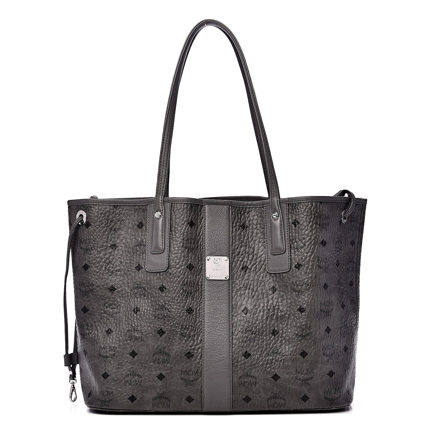 MCM Visetos Medium Liz Reversible Shopper Tote Phantom Grey 1 of 19