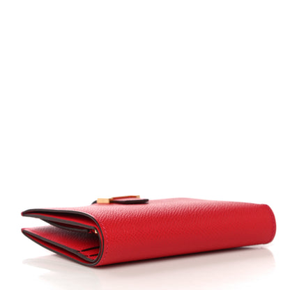 Hermes Epsom Bearn Compact Wallet Rouge Tomate 4 of 9