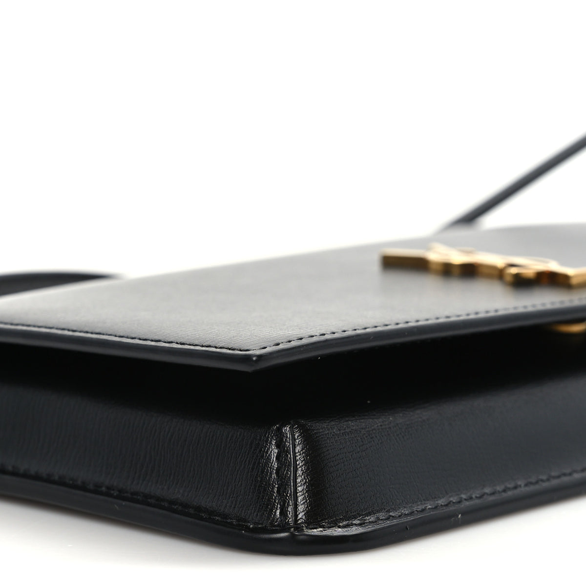 Saint Laurent Smooth Calfskin Monogram Phone Holder Crossbody Black 8 of 9