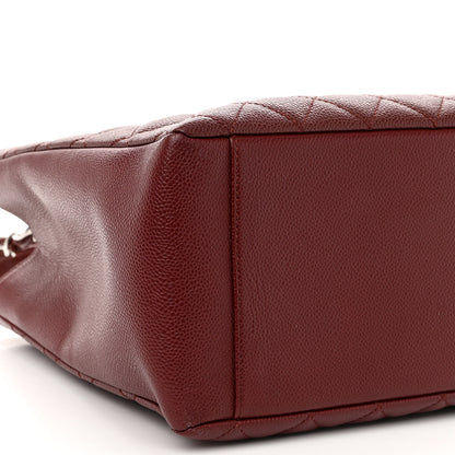 Chanel Caviar Quilted Grand Shopping Tote GST Dark Burgundy 9 of 10