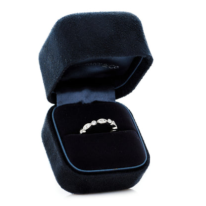 Tiffany Platinum Diamond Jazz Band Ring 50 5.5 5 of 5