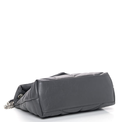 Saint Laurent Lambskin Quilted Small Loulou Puffer Monogram Chain Satchel Concrete 3 of 4