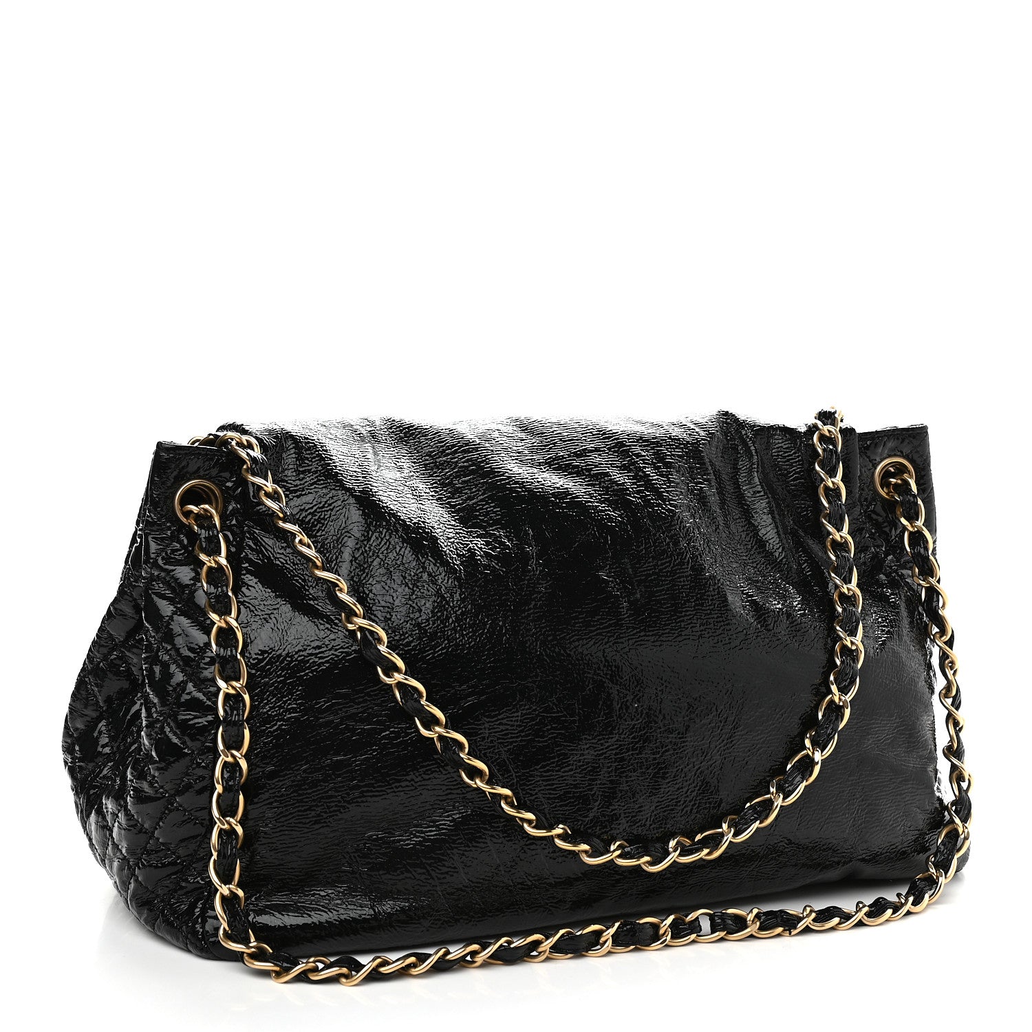 Chanel Vinyl XL Rock and Chain Flap Black 3 of 11