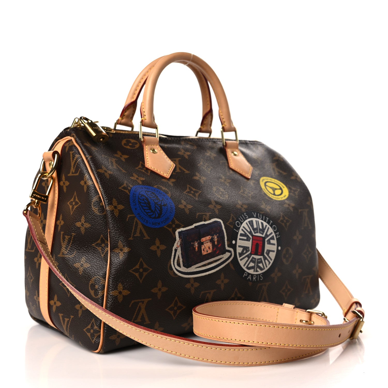 Louis Vuitton Monogram World Tour Speedy Bandouliere 30 3 of 8