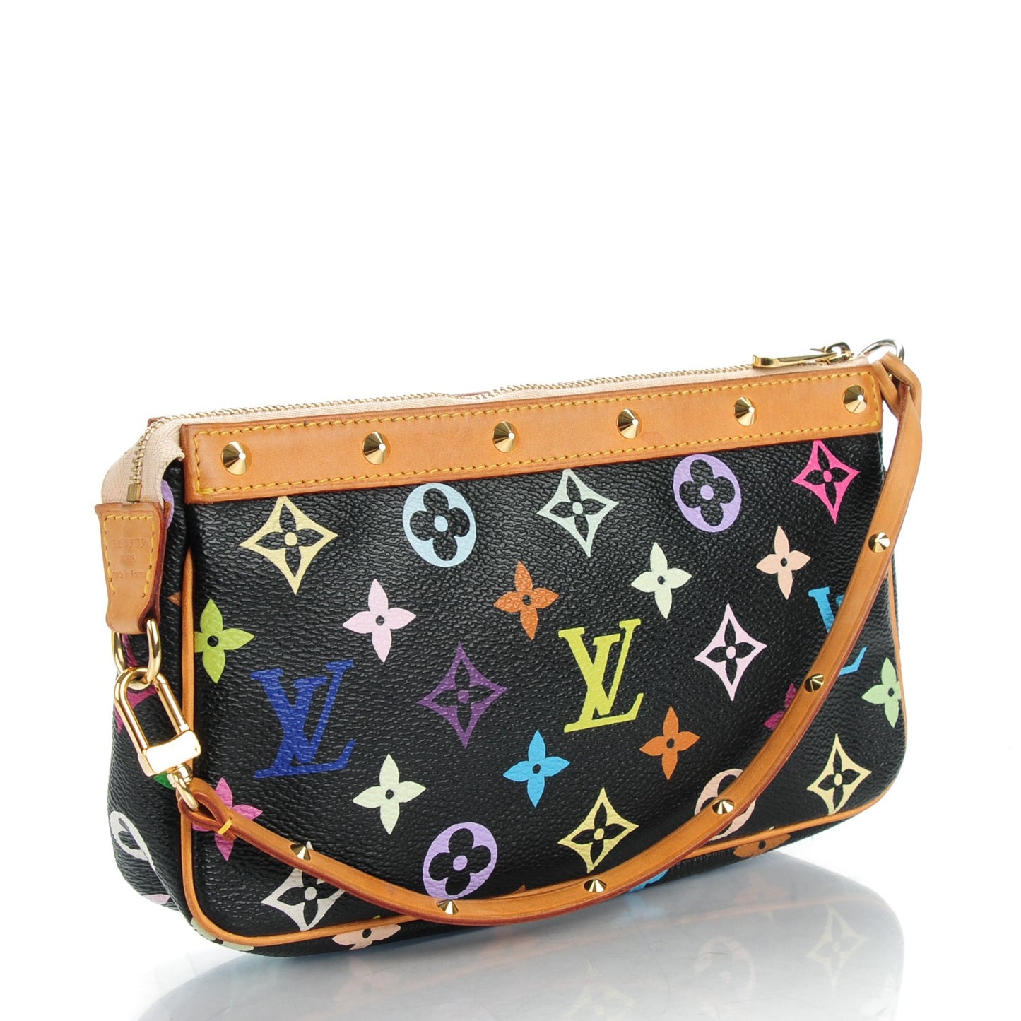 Monogram Multicolor Pochette Accessories Black
