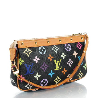Louis Vuitton Monogram Multicolor Pochette Accessories Black 3 of 8