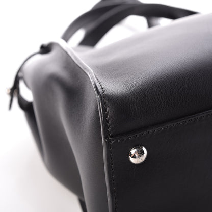 Fendi Vitello Dolce Shiny Nappa Plexglass Granite Medium Peekaboo Iconic Satchel Black 11 of 14