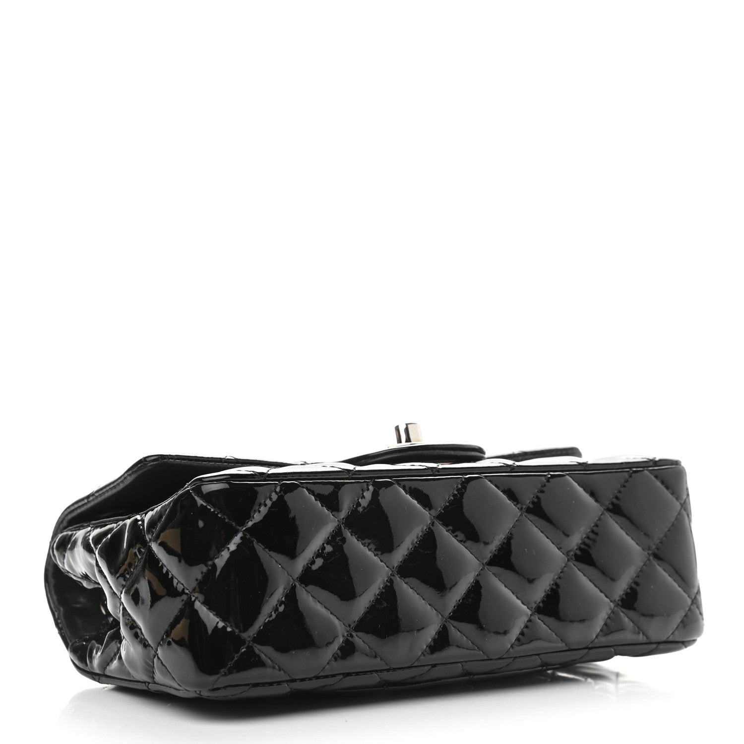 Chanel Patent Calfskin Quilted Mini Rectangular Flap Black 4 of 10