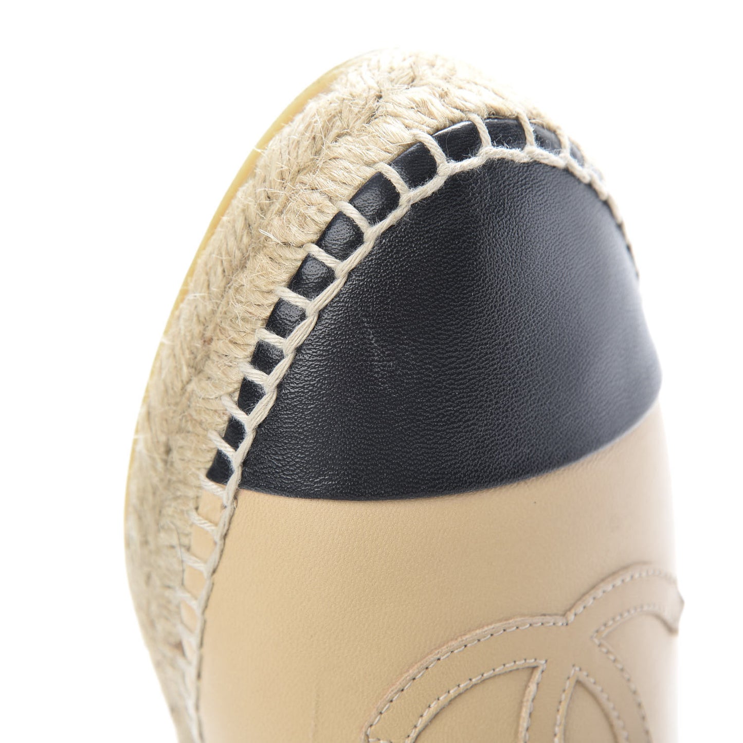Lambskin CC Espadrilles 40 Beige Black