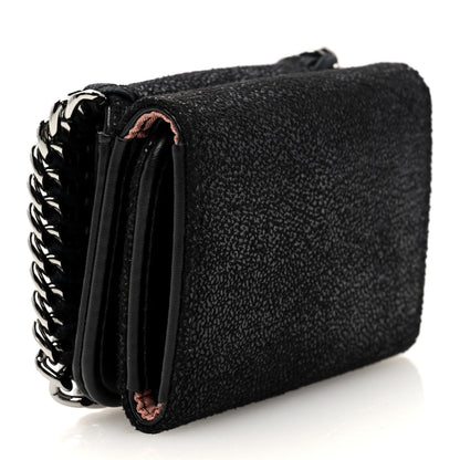 Stella McCartney Shaggy Deer Small Falabella Flap Wallet Black 3 of 7