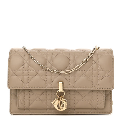 Christian Dior Lambskin Cannage Chain My Dior Daily Chain Pouch Powder Beige 1 of 10