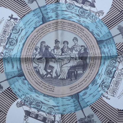Hermes Silk Jeu Des Omnibus Remix Scarf 90 Cobalt Ciel Gris 3 of 8