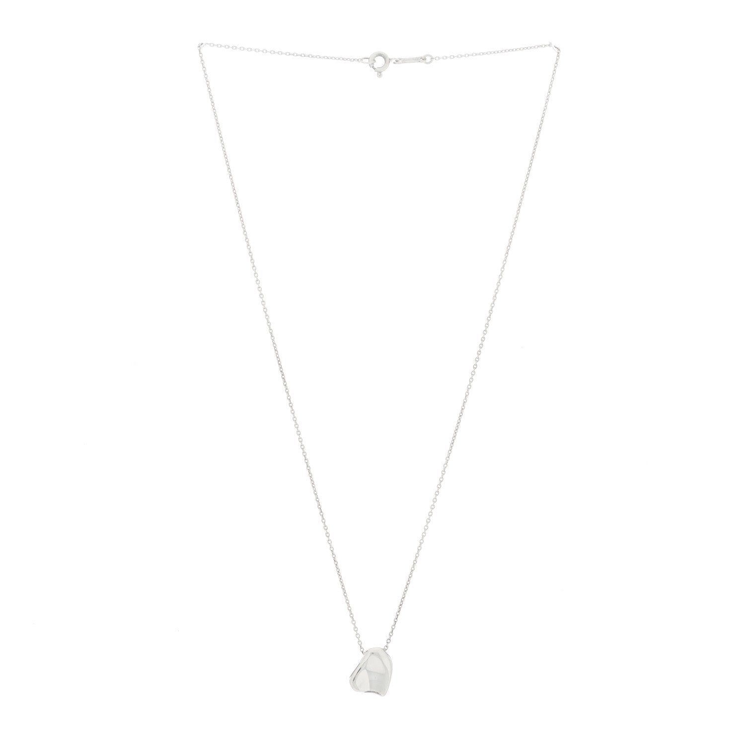 Tiffany Sterling Silver 9mm Elsa Perretti Full Heart Pendant Necklace 2 of 5