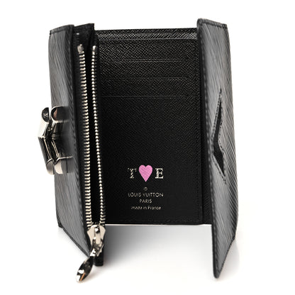 Louis Vuitton Epi Twist Compact Wallet Black 5 of 9
