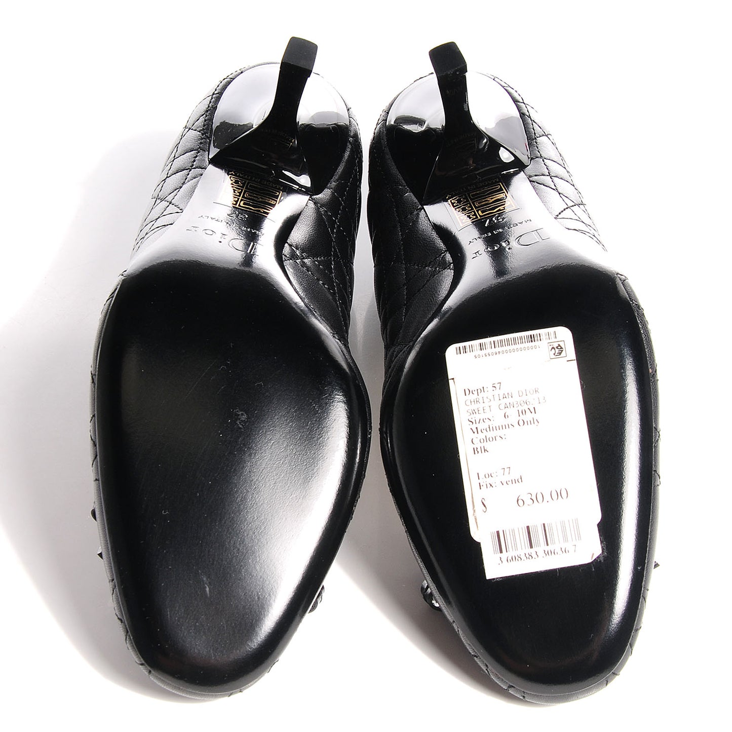 Lambskin Sweet Cannage Pumps 37 Black