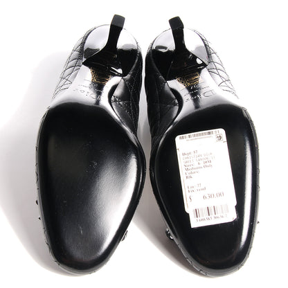 Christian Dior Lambskin Sweet Cannage Pumps 37 Black 5 of 6