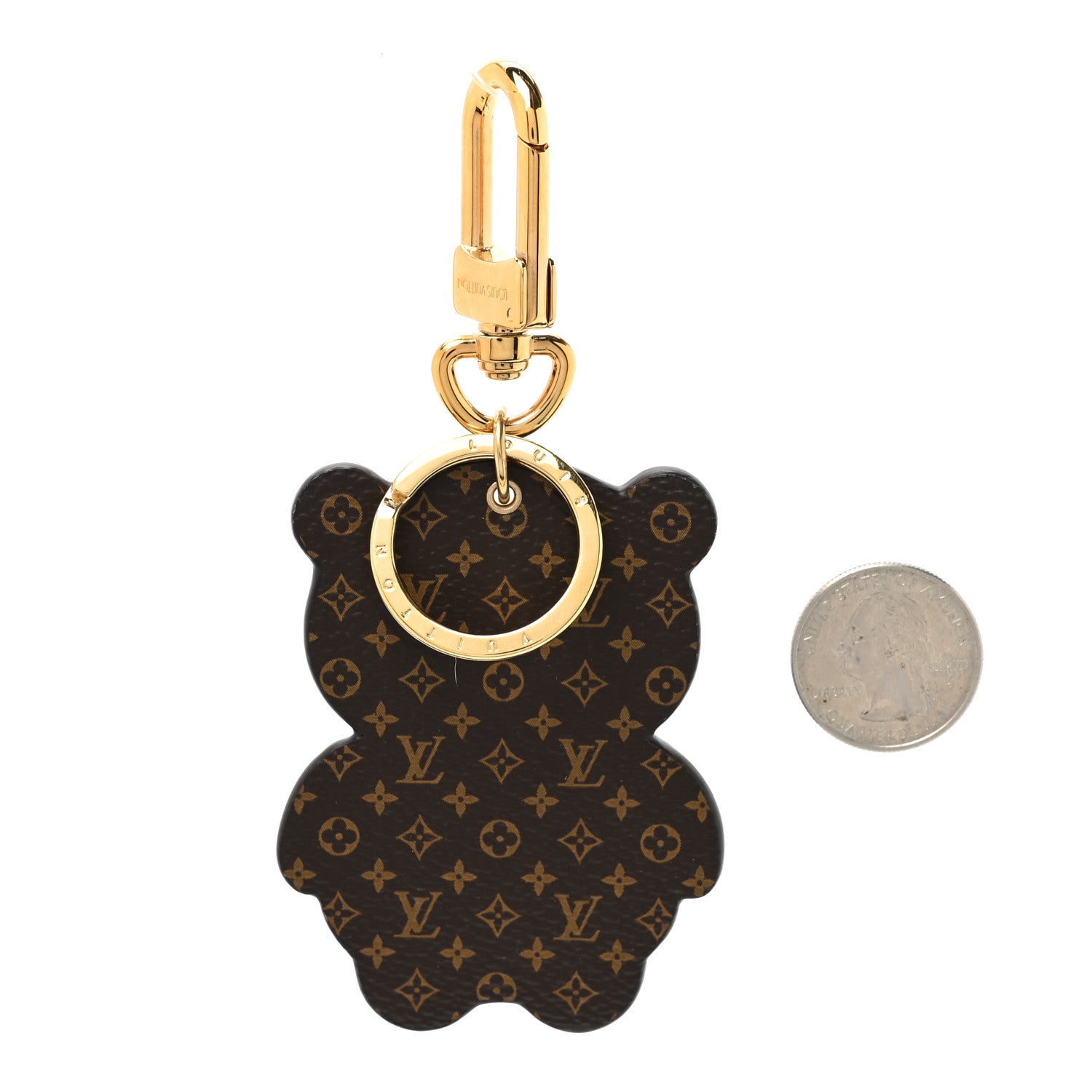 Louis Vuitton Monogram LV Panda Bag Charm Key Holder Black White