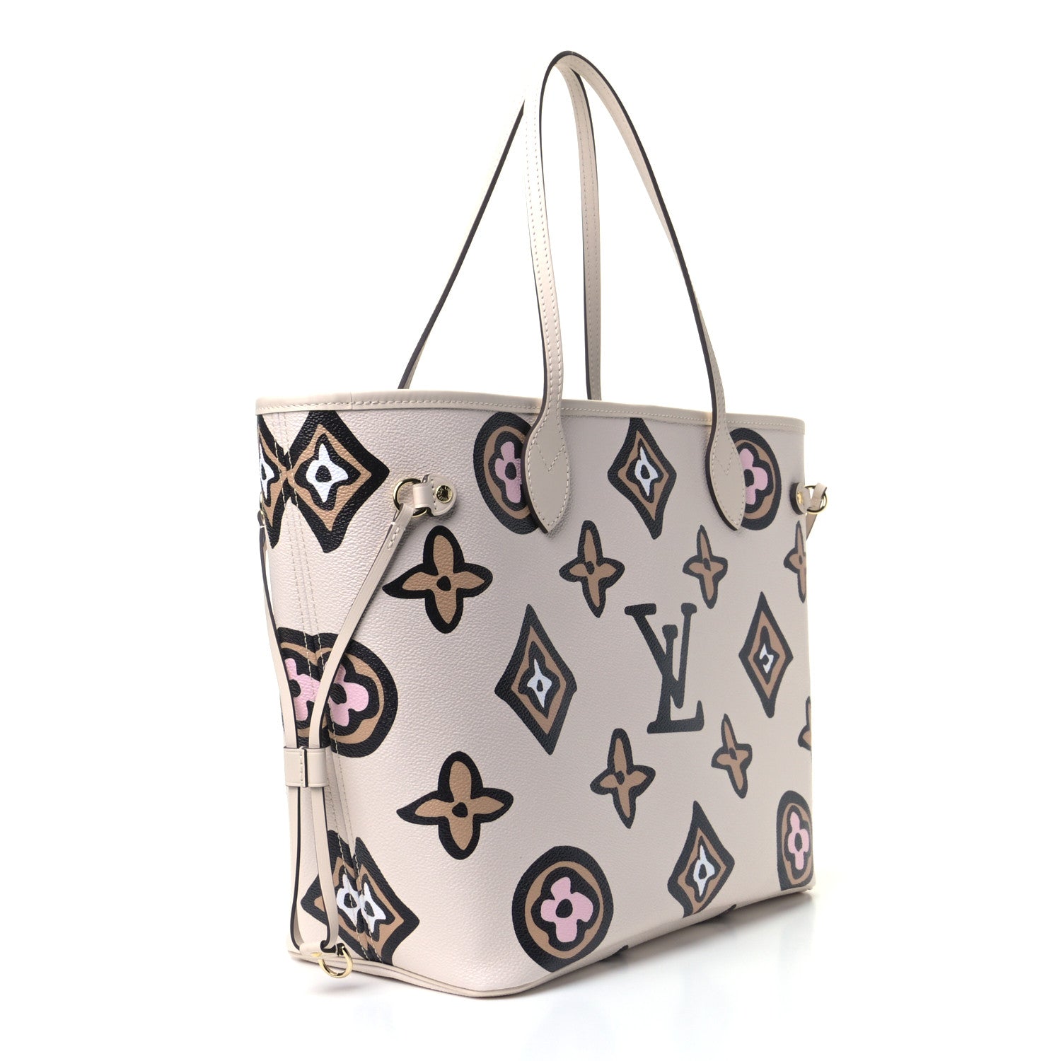 Louis Vuitton Monogram Giant Wild At Heart Neverfull MM Creme 2 of 4