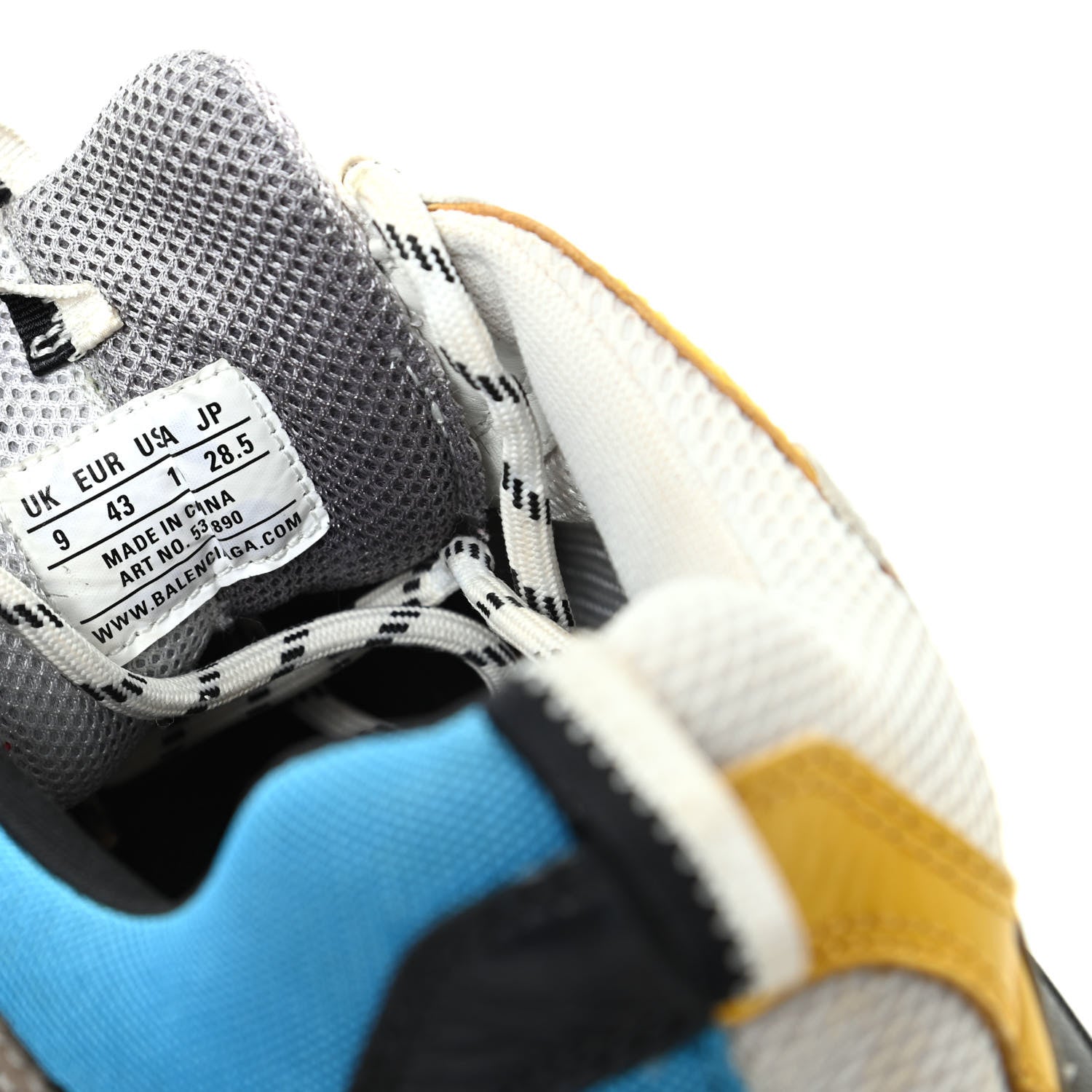 Balenciaga Fabric Mesh Half & Half Colorways Mens Triple S Sneakers 43 Grey Blue Rouge Jaune Black 10 of 10