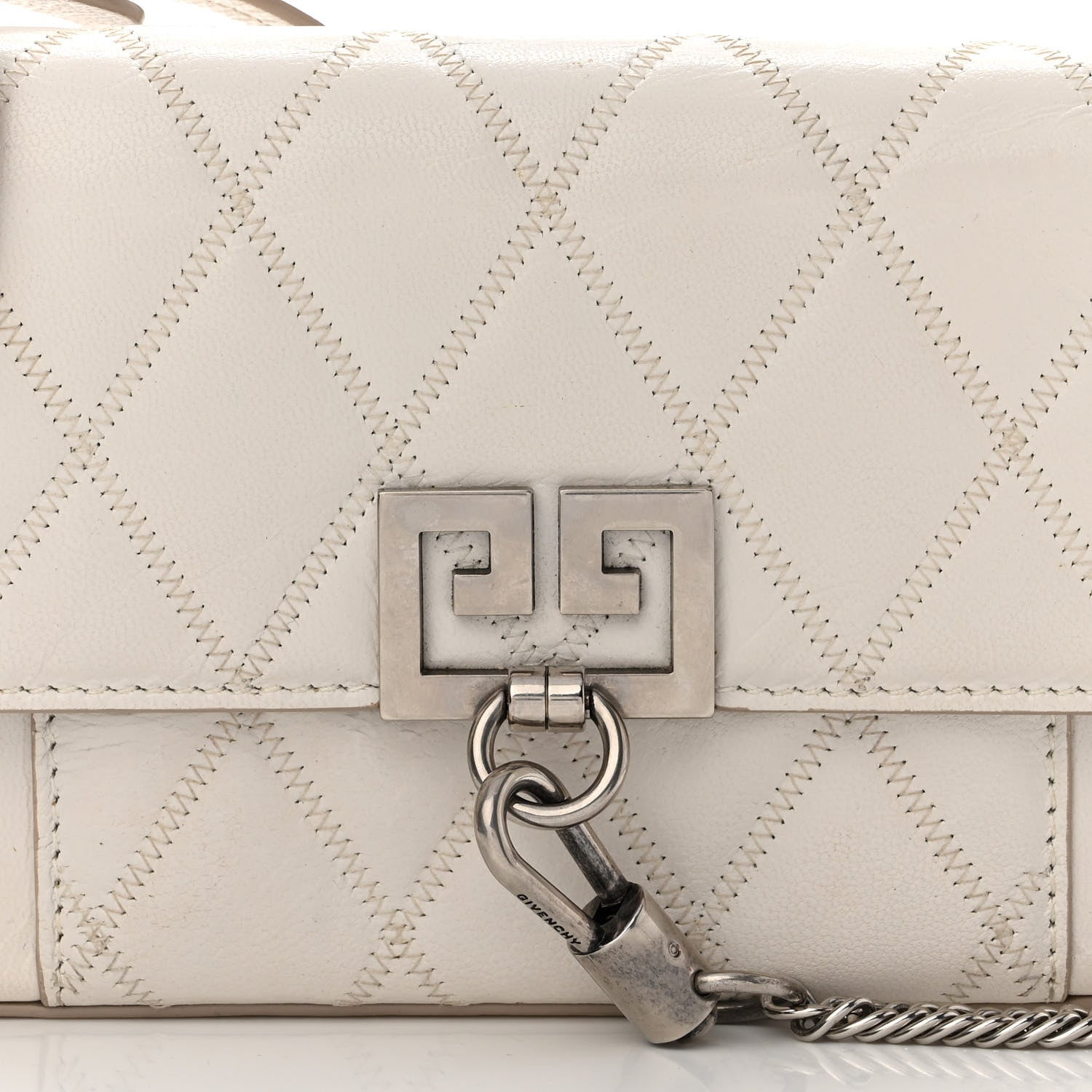 Givenchy Goatskin Quilted GV3 Mini Pocket Convertible Bag Natural 7 of 13