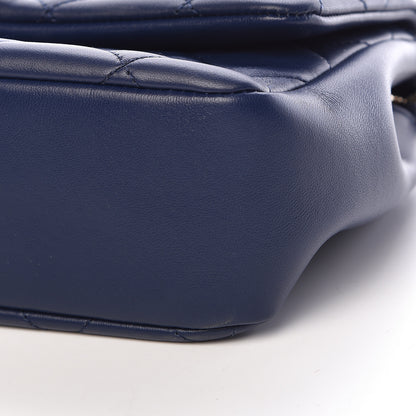 Chanel Lambskin Quilted Resin Bi-Color Chain Flap Bag Navy 10 of 11
