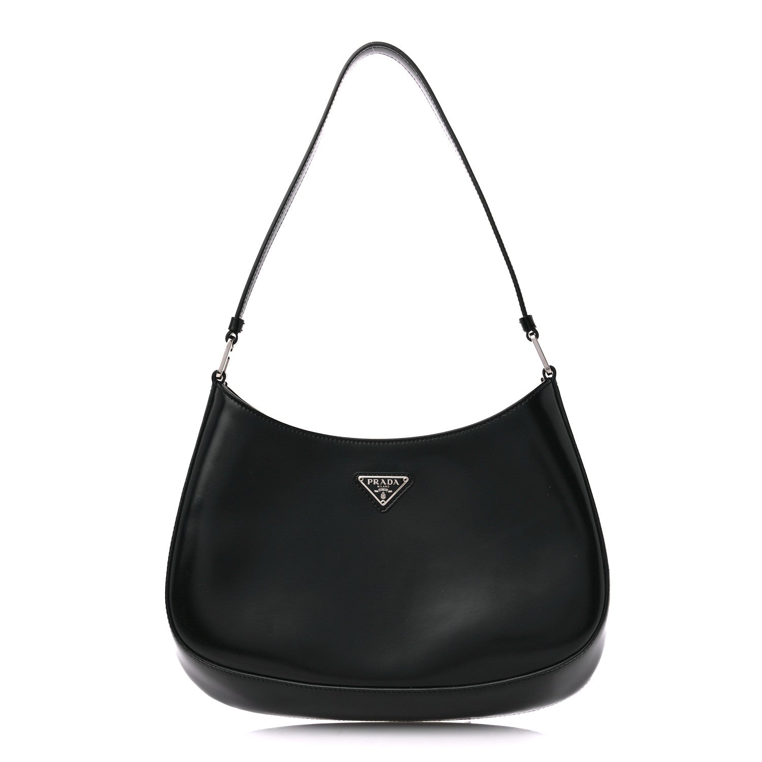 Prada Spazzolato Cleo Shoulder Bag Black 1 of 11