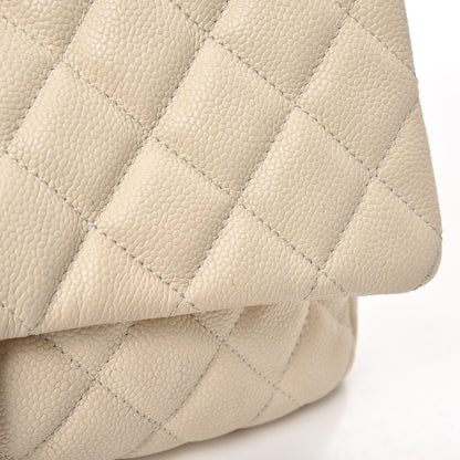 Chanel Caviar Quilted Jumbo Easy Flap Dark White 16 of 16