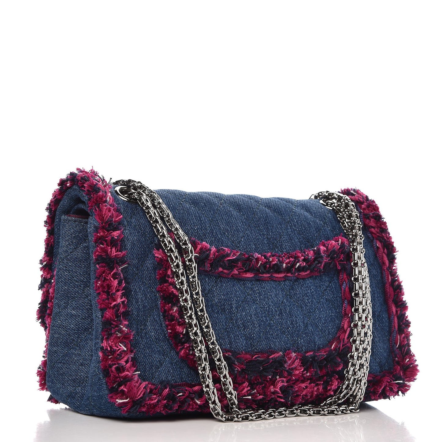 Denim Tweed 2.55 Reissue 225 Flap Blue Dark Pink