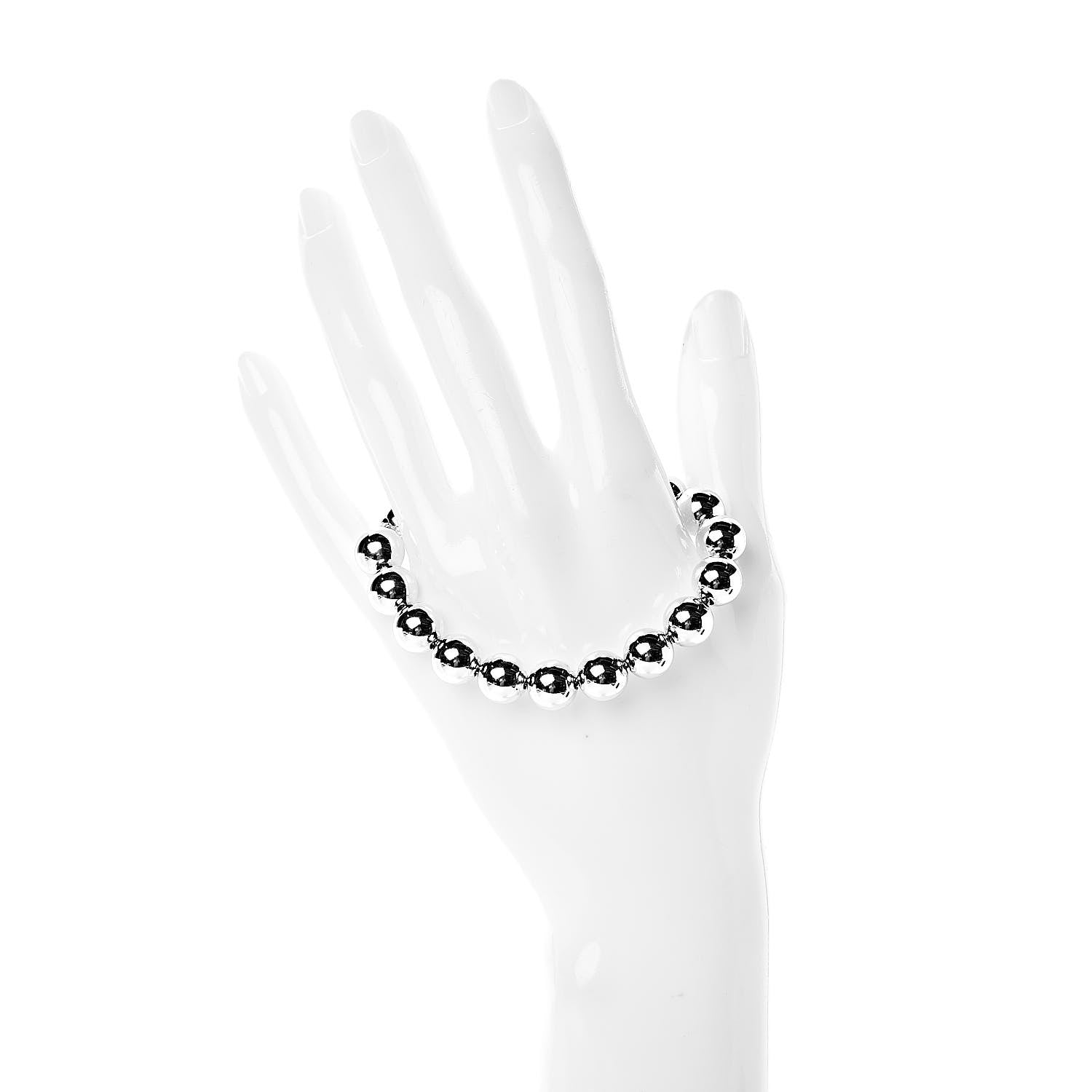 Tiffany Sterling Silver 10mm HardWear Ball Bracelet 2 of 4
