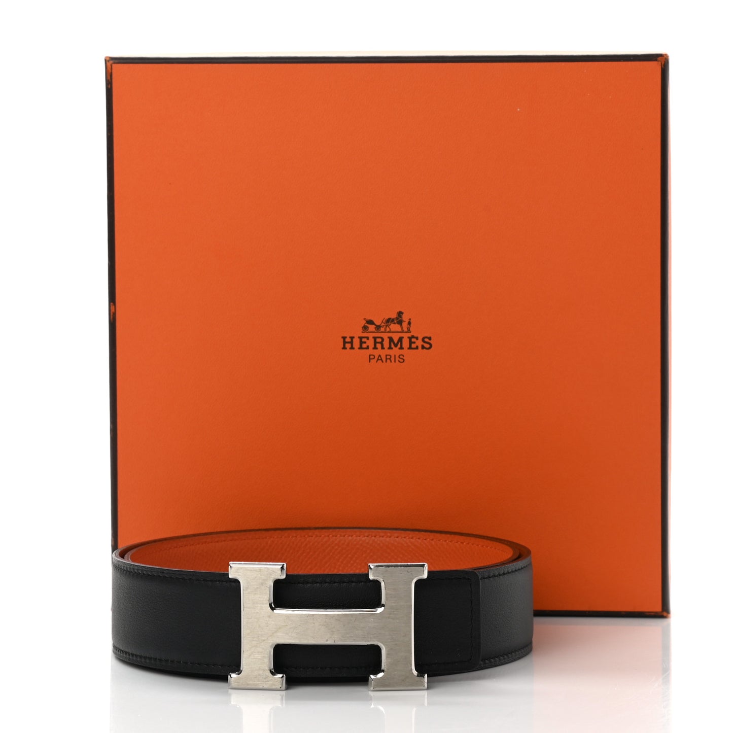 Swift Epsom 32mm H Belt 75 Black Orange