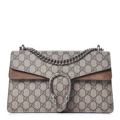 Gucci GG Supreme Monogram Small Dionysus Shoulder Bag Taupe 1 of 8