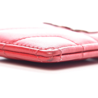 Saint Laurent Calfskin Y Quilted Monogram LouLou Credit Card Case Red 5 of 10