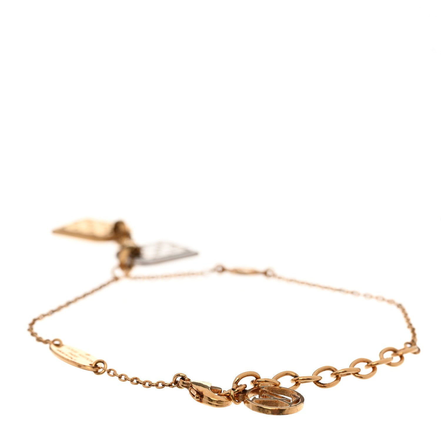 Louis Vuitton Brass Nanogram Bracelet Silver Gold 3 of 6