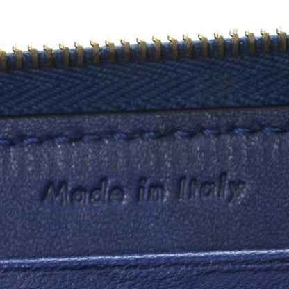 Celine Lambskin Large Zip Around Multifunction Wallet Indigo 6 of 7