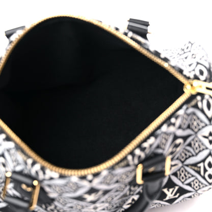 Louis Vuitton Jacquard Since 1854 Speedy Bandouliere 25 Black 5 of 10
