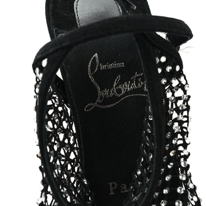 Christian Louboutin Suede Crystal Pumps 37.5 Black 8 of 9