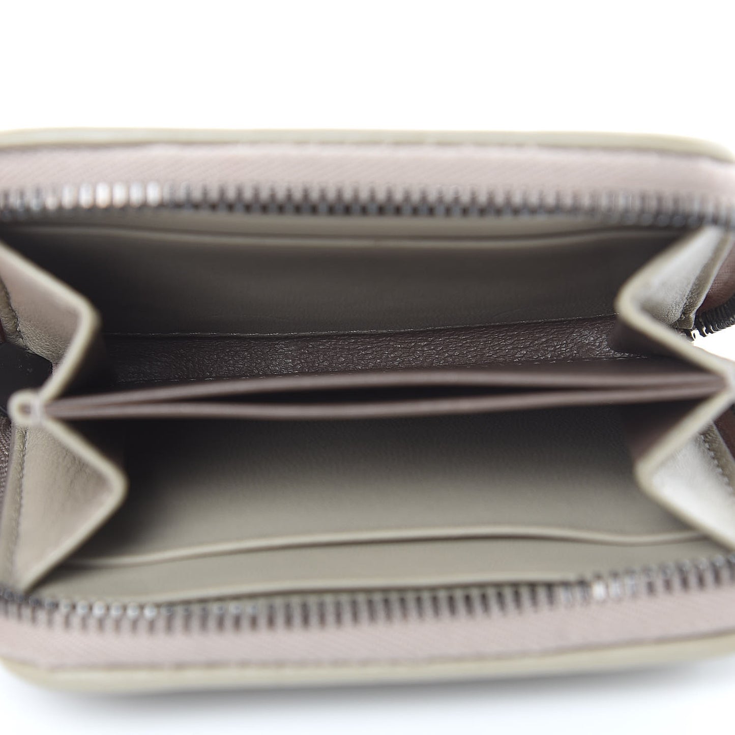 Nappa Intrecciato Zip Around Coin Purse Fume