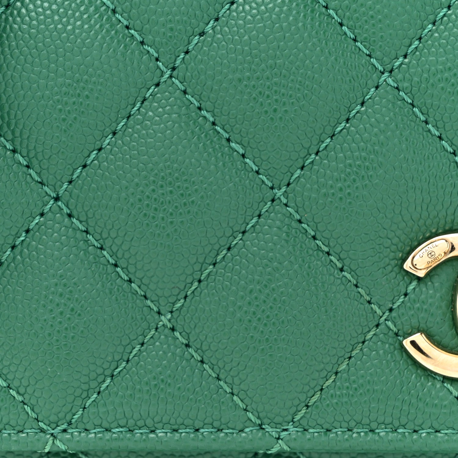 Chanel Caviar Quilted Mini Coco Handle Flap Green 9 of 14