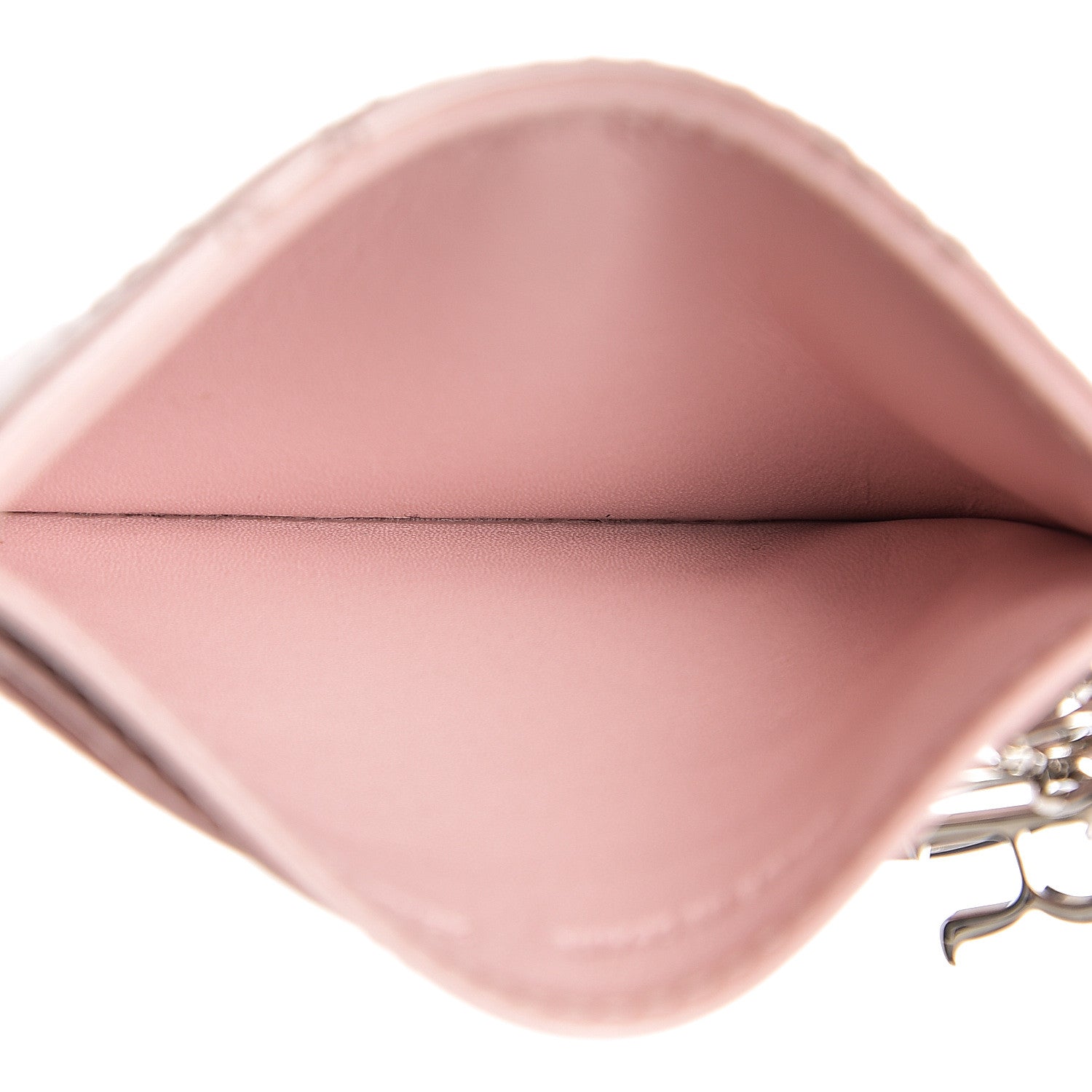 Christian Dior Patent Cannage Lady Dior Card Holder Pink 4 of 5