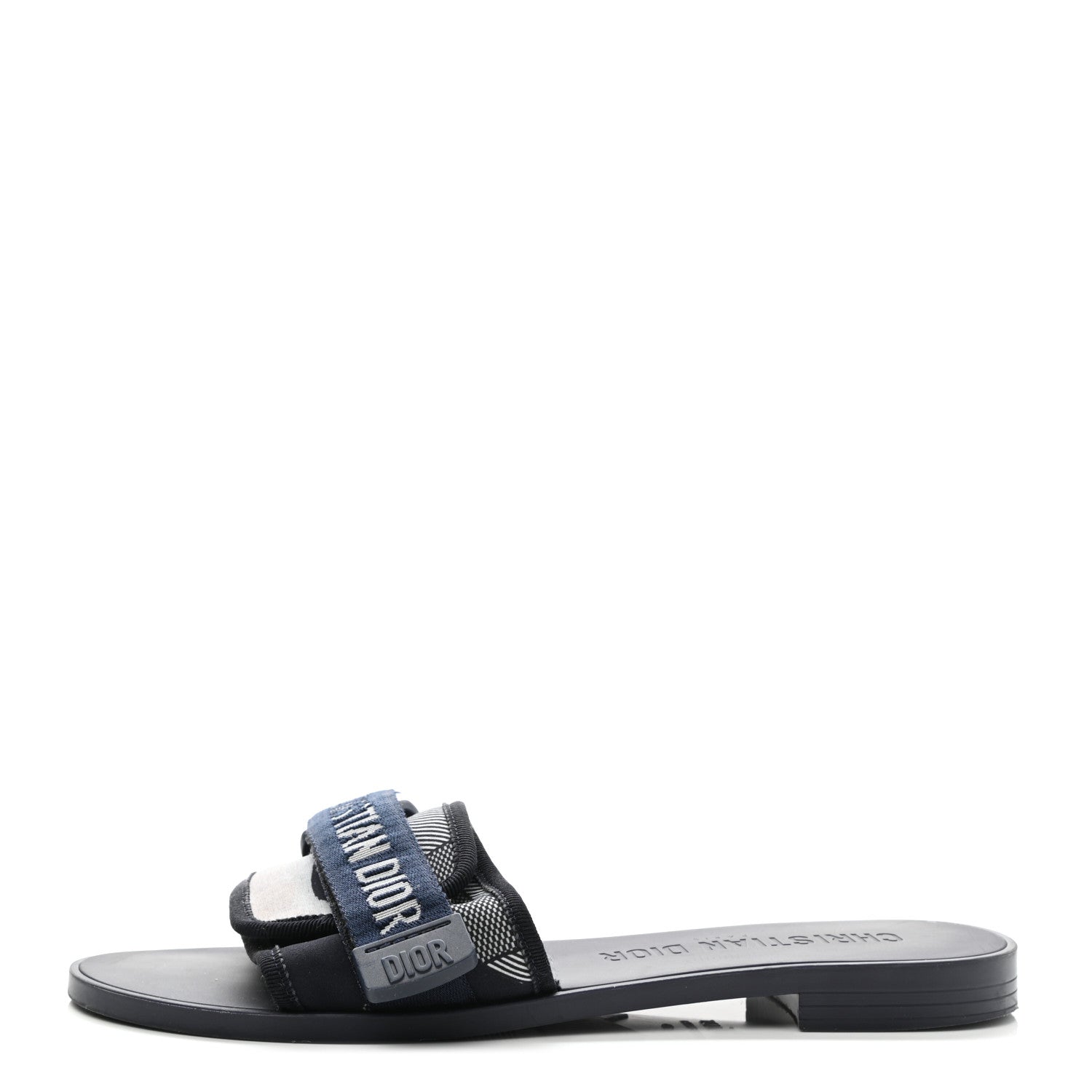 Christian Dior Technical Stretch Fabric Camouflage Dio(r)evolution Slide Sandals 39 Deep Blue 1 of 11