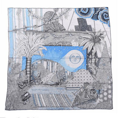 Hermes Silk Act III Scene I La Clairiere 140 Gris Chine Ciel Anthracite 1 of 3