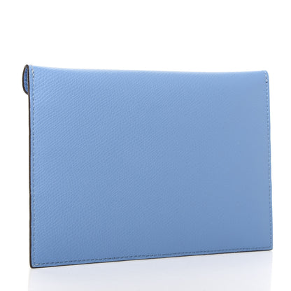 Fendi Vitello Cruise F is Fendi Bi-Color FF 1974 Embossed Medium Flat Envelope Pouch Maya Black Nebula 3 of 6
