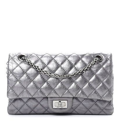 Chanel Metallic Aged Calfskin Quilted 2.55 Reissue 225 Flap Silver 3 of 11