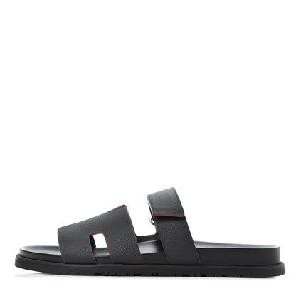 Hermes Epsom Mens Chypre Sandals 45 Black 1 of 13