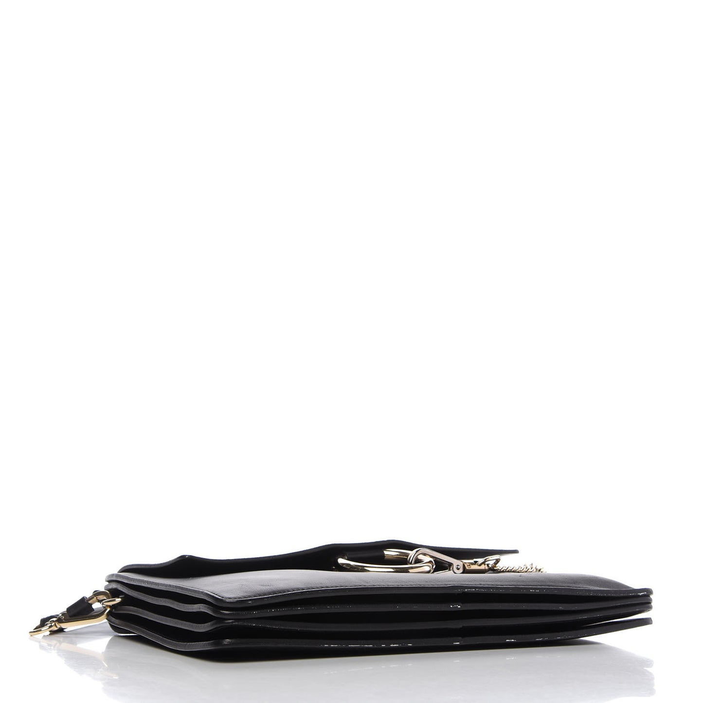 Suede Calfskin Medium Faye Shoulder Bag Black