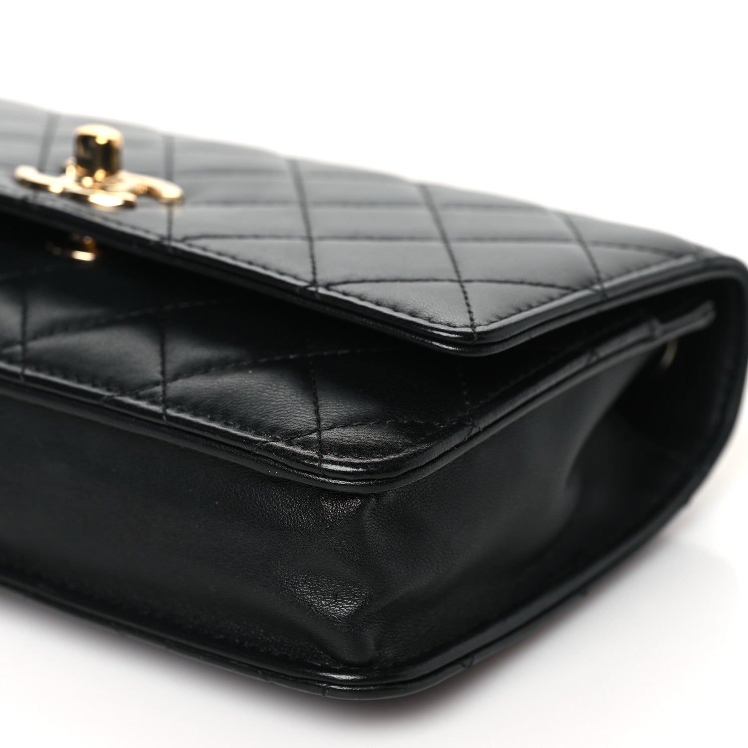 Chanel Lambskin Quilted Trendy CC Wallet On Chain WOC Black 11 of 12